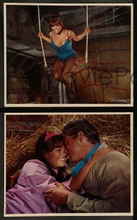 8g158 CIRCUS WORLD 10 French LCs 1965 great images of Claudia Cardinale, John Wayne, Rita Hayworth!