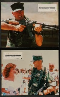 8g207 HEARTBREAK RIDGE 8 French LCs 1987 Clint Eastwood, Mario Van Peebles, war in Grenada!