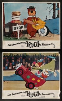 8g208 HEY THERE IT'S YOGI BEAR 8 French LCs 1964 Hanna-Barbera, Yogi's first full-length feature!