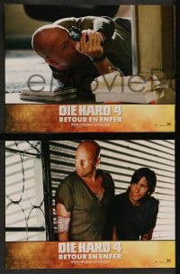 8g280 LIVE FREE OR DIE HARD 6 French LCs 2007 Timothy Olyphant, great images of Bruce Willis!