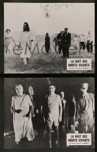 8g164 NIGHT OF THE LIVING DEAD 10 French LCs R1980s Romero classic, zombies lust for human flesh!