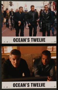 8g226 OCEAN'S TWELVE 8 French LCs 2004 Brad Pitt, George Clooney, Matt Damon, Julia Roberts!