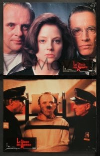 8g237 SILENCE OF THE LAMBS 8 French LCs 1991 Jodie Foster, Anthony Hopkins, Scott Glenn!