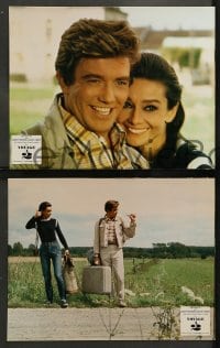 8g178 TWO FOR THE ROAD 9 style B French LCs 1967 Audrey Hepburn & Albert Finney!