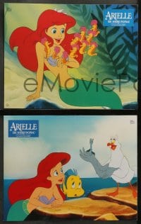 8g054 LITTLE MERMAID 15 German LCs 1992 great image of Ariel & cast, Disney underwater cartoon!