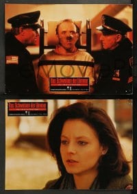 8g076 SILENCE OF THE LAMBS 8 German LCs 1991 Jodie Foster, Anthony Hopkins, Ted Levine, Glenn!