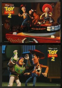 8g081 TOY STORY 2 8 German LCs 2000 Woody, Buzz Lightyear, Disney and Pixar animated sequel!