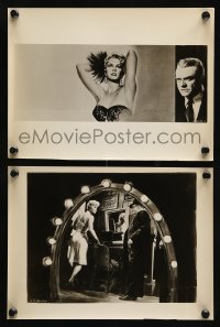 8h951 LOVE ME OR LEAVE ME 2 8x10 stills 1955 James Cagney with Doris Day, both artwork!
