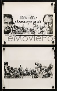 8h497 AGONY & THE ECSTASY 7 8x10 stills 1965 Charlton Heston as Michelangelo, Pope Rex Harrison!