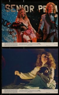8h098 CARRIE 8 8x10 mini LCs 1976 Stephen King, Sissy Spacek & crazy mother Piper Laurie!