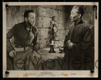 8h869 LEFT HAND OF GOD 3 8x10 stills 1955 great images, all with priest Humphrey Bogart!