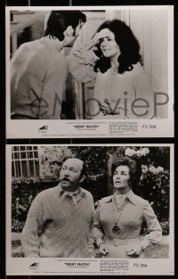 8h537 NIGHT WATCH 7 8x10 stills 1973 great images of terrified Elizabeth Taylor!