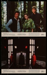 8h131 RETURN OF THE JEDI 8 8x10 mini LCs 1983 Han, Chewbacca, Darth Vader, C-3PO, R2-D2, Lando!