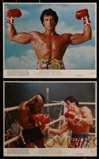 8h132 ROCKY III 8 8x10 mini LCs 1982 cool images of boxer & director Sylvester Stallone, Mr. T!