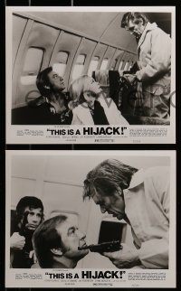 8h558 THIS IS A HIJACK 7 8x10 stills 1973 Barry Pollack in the thrill story of terror in the skies!