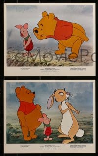 8h176 WINNIE THE POOH & TIGGER TOO 5 color 8x10 stills 1974 Disney cartoon, Christopher Robin's birthday!