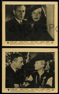 8h037 JOHNNY ANGEL 4 English FOH LCs 1945 George Raft & sexy French Claire Trevor in New Orleans!