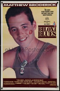 8j096 BILOXI BLUES 1sh 1988 military soldier Matthew Broderick, written by Neil Simon!