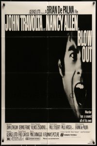 8j106 BLOW OUT 1sh 1981 John Travolta, Brian De Palma, murder has a sound all of its own!
