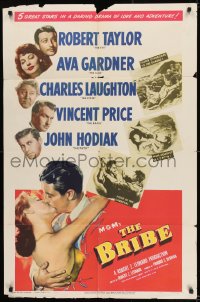 8j113 BRIBE 1sh 1949 Robert Taylor, sexy young Ava Gardner, Charles Laughton, Vincent Price