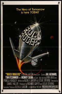 8j120 BUCK ROGERS style A 1sh 1979 The Hero of Tomorrow is here TODAY, cool spaceship art!