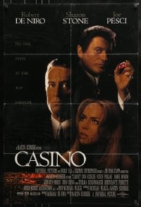 8j141 CASINO int'l 1sh 1995 Martin Scorsese, Robert De Niro & Sharon Stone, Joe Pesci, cast image!