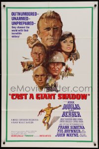 8j142 CAST A GIANT SHADOW 1sh 1966 Kirk Douglas, John Wayne, Angie Dickinson, Senta Berger!