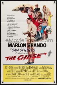 8j148 CHASE 1sh 1966 Marlon Brando, Jane Fonda, Robert Redford, directed by Arthur Penn