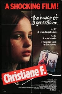 8j156 CHRISTIANE F. 1sh 1982 classic German drug movie about 13 year-old drug addict/hooker!