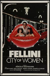 8j161 CITY OF WOMEN 1sh 1981 Federico Fellini's La Citta delle donne, Marcello Mastroianni!