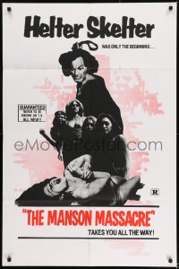 8j191 CULT 1sh R1976 wild images from The Manson Massacre!