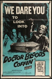8j230 DOCTOR BLOOD'S COFFIN 1sh 1961 can you stand the terror, the awful secret it contains!