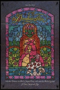 8j233 DONKEY SKIN 1sh 1975 Jacques Demy's Peau d'ane, stained glass fairytale art by Lee Reedy!