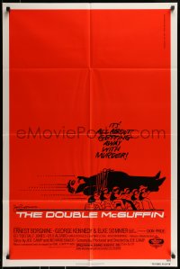 8j237 DOUBLE McGUFFIN 1sh 1979 different Saul Bass art of tiny men carrying large man's body!