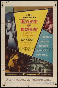 8j255 EAST OF EDEN 1sh 1955 first James Dean, John Steinbeck, directed by Elia Kazan!