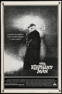 8j260 ELEPHANT MAN 1sh 1980 John Hurt is not an animal, Anthony Hopkins, directed by David Lynch!
