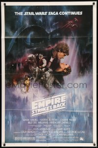 8j264 EMPIRE STRIKES BACK studio style 1sh 1980 classic Gone With The Wind style art by Roger Kastel