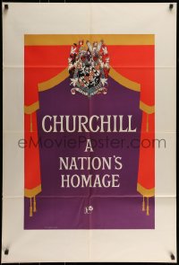 8j157 CHURCHILL A NATION'S HOMAGE English 1sh 1965 about the life of Winston Churchill!