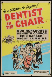8j218 DENTIST IN THE CHAIR English 1sh 1960 the Carry On Gang, Kenneth Connor, Peggy Cummins!