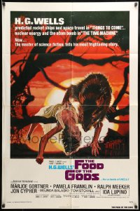8j294 FOOD OF THE GODS int'l 1sh 1976 artwork of giant rat feasting on dead girl by Drew Struzan!