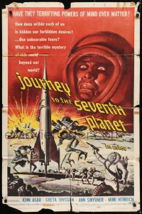 8j436 JOURNEY TO THE SEVENTH PLANET 1sh 1961 they have terryfing powers of mind over matter!