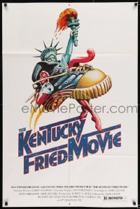 8j445 KENTUCKY FRIED MOVIE 1sh 1977 John Landis directed comedy, wacky tennis shoe art!