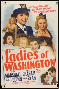 8j466 LADIES OF WASHINGTON 1sh 1944 hair-pulling eyebrow-lifting rib-splitting housing shortage fun!