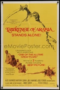 8j480 LAWRENCE OF ARABIA int'l 1sh R1970 David Lean classic, O'Toole, Winner of 7 Academy Awards!