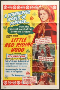8j496 LITTLE RED RIDING HOOD 1sh 1963 the magic world of the Brothers Grimm!
