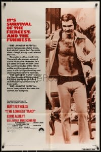 8j505 LONGEST YARD 1sh 1974 Robert Aldrich prison football comedy, full-length Burt Reynolds!