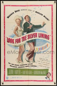 8j506 LOOK FOR THE SILVER LINING 1sh 1949 art of June Haver & Ray Bolger dancing, Gordon MacRae