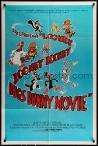 8j509 LOONEY, LOONEY, LOONEY, BUGS BUNNY MOVIE 1sh 1981 cool art of classic cartoon characters!