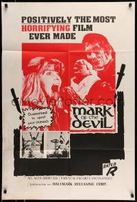 8j541 MARK OF THE DEVIL 1sh 1972 Hexen bis aufs Blut gequalt, horrifying exorcism!
