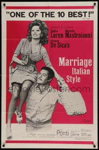 8j544 MARRIAGE ITALIAN STYLE 1sh 1965 Matrimonio all'Italiana, Sophia Loren, Mastroianni, De Sica!